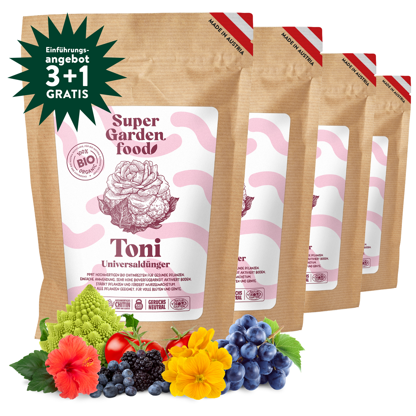 Universaldünger Toni 3kg + 1kg Gratis