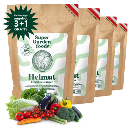 Hochbeetdünger Helmut 3kg + 1kg Gratis